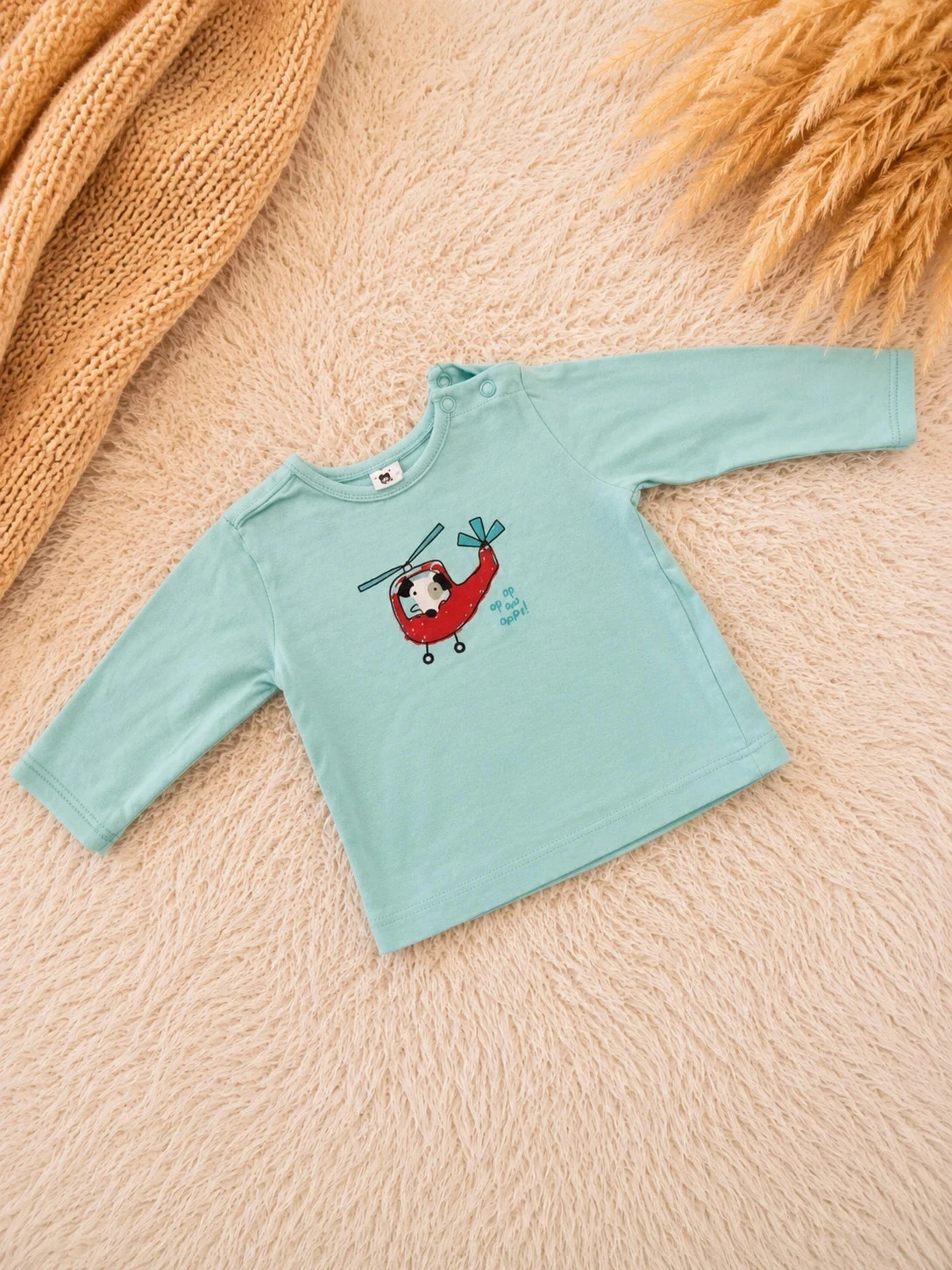 Conjunto de 4 t-shirts de mangas compridas para bebê – Tamanho 6 meses – photo 5